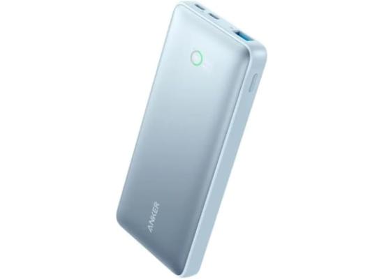 Anker 533 Power Bank10000mah Portable Charger-A1249 (PowerCore 25W) With 3 Port, 2 USB-C, 1 USB-A Fast Charging Battery Pack For iPhone Series, iPad, Samsung, Android and More (Blue)